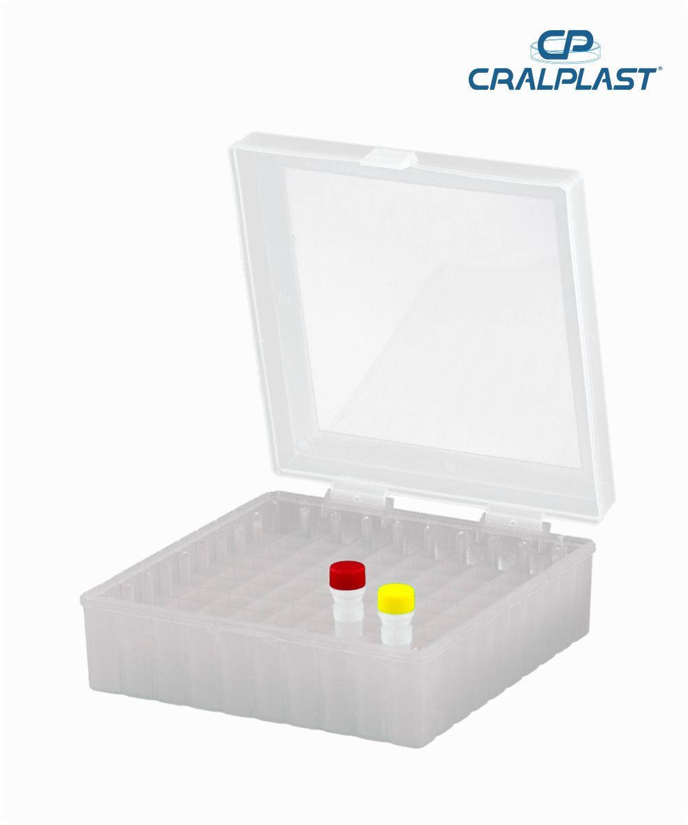 Criobox para 100 tubos de 2mL tampa dobradiça neutro